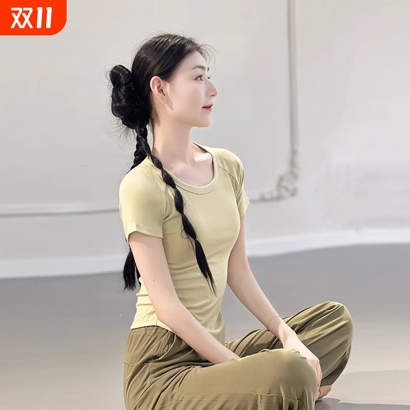 夏季短袖舞蹈服上衣现代舞古典舞