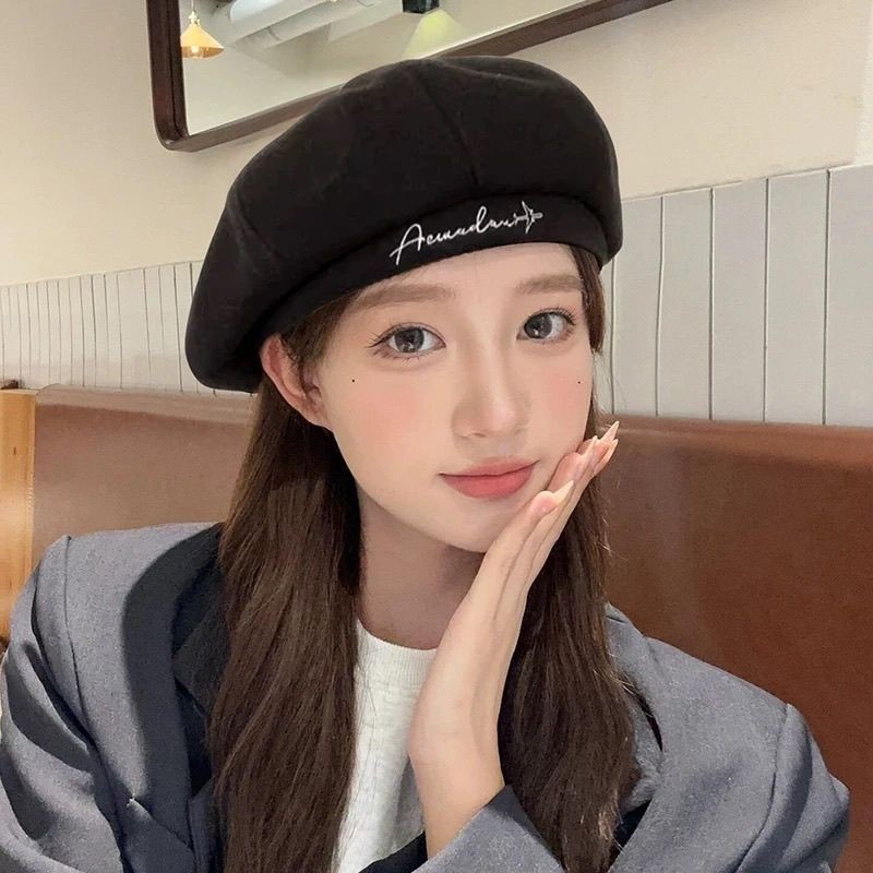 贝雷帽女春秋2025新款ins百搭显脸小八角帽子冬季画家帽高级感