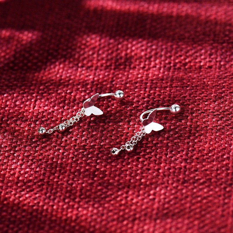 韩版S999银耳钉女小清新甜美耳坠2023年新款潮小众设计感螺丝