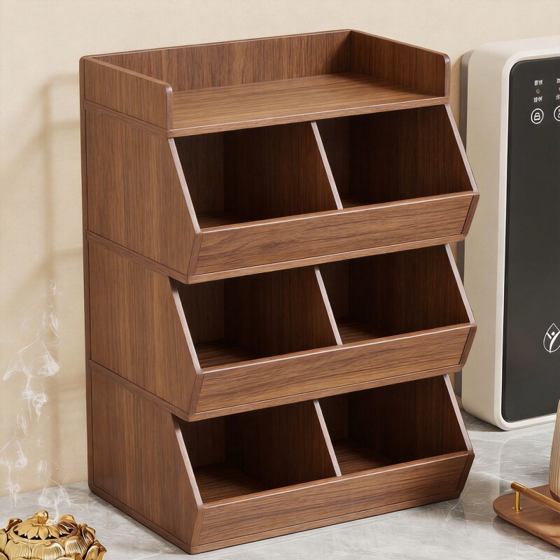 茶几收纳盒家用分格茶叶茶壶茶杯放置架台面茶具杯具大容量储物架