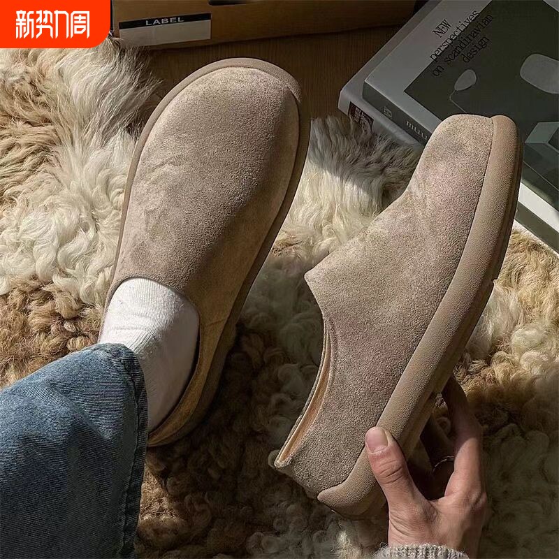 春夏2026新款勃肯鞋男包头鞋半拖懒人复古男款软底舒适休闲鞋