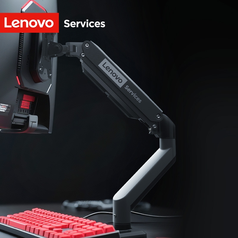 联想电脑显示器支架机械臂办公桌面增高旋转底座免打孔可升降托架