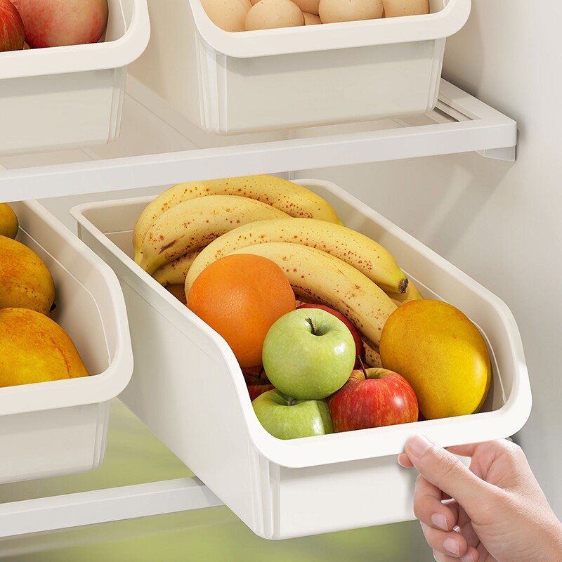 厨房锅具橱柜收纳盒收纳滑轮调料杂物整理筐锅具盒子储物篮收纳箱