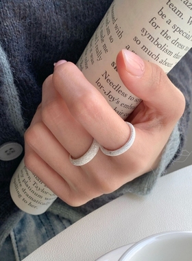 S925纯银极简星河戒指