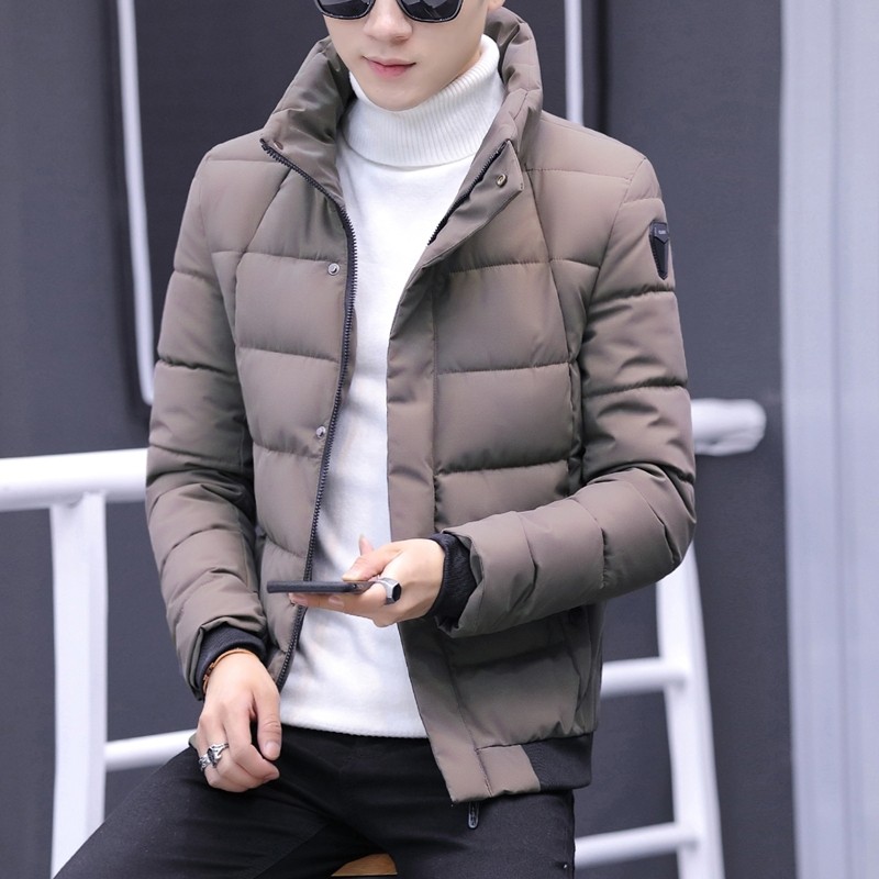 户外2024冬季新款男士棉衣短款男装棉袄韩版潮流羽绒棉服修身立领
