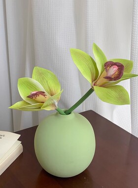惠兰仿真花假花陶瓷花瓶桌面摆件