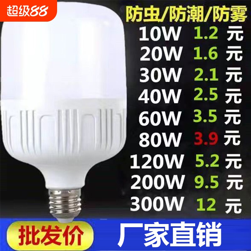 LED灯泡E27螺口高富帅超亮护眼球泡节能灯球泡家用大功率LED灯泡图片