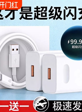 超级闪充适用华为荣耀手机充电器120快充头Mate60/30pro/p50/40/nova13/12/11/10/9/8/70数据线66原套装22.5W