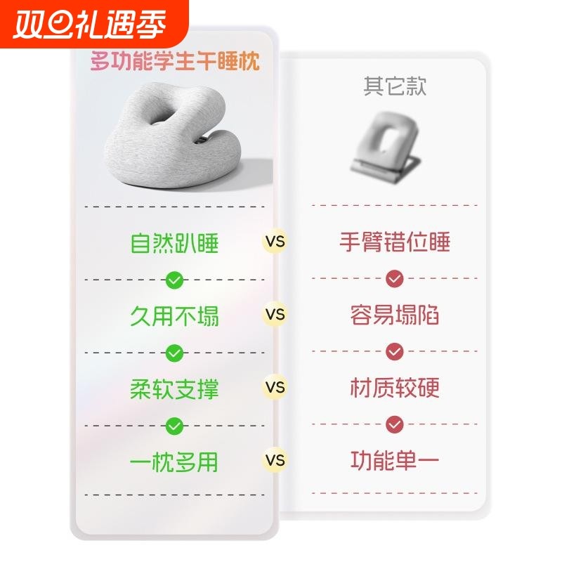 记忆棉午睡枕小学生办公室侧睡午休趴桌子睡觉儿童趴趴神器