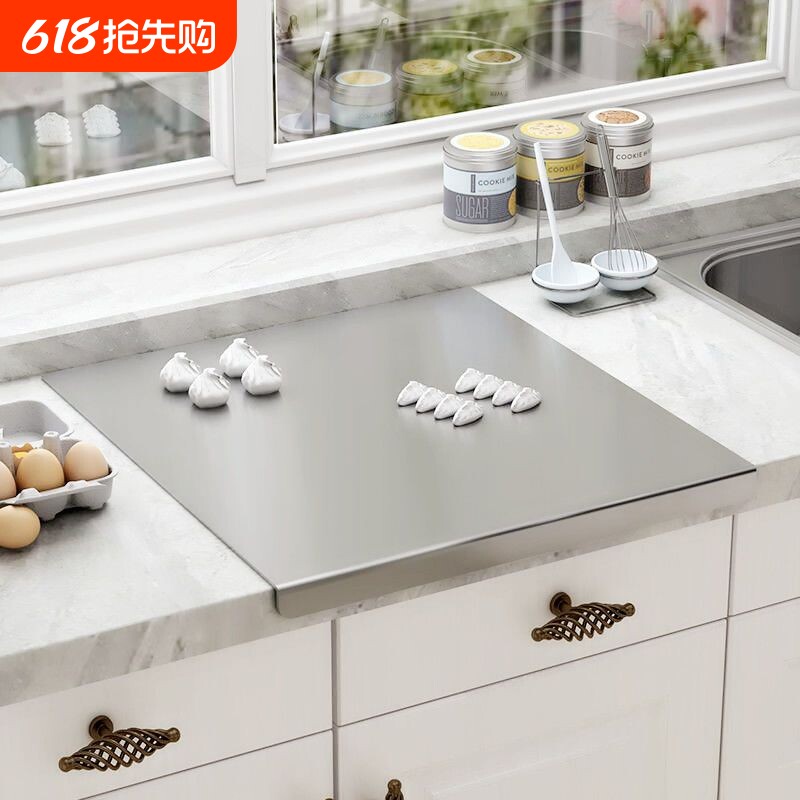 不锈钢菜板案板厨房揉面板面板家用和面板擀面板抗菌防霉砧板