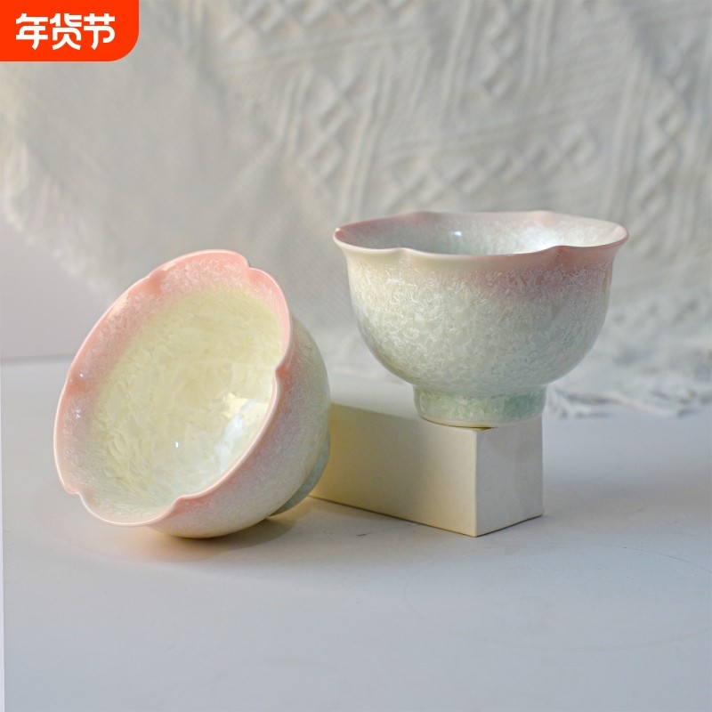 结晶釉茶杯陶瓷渐变专用主人杯窑变功夫茶具茶盏釉下彩手作品茗杯,餐饮具,茶杯,淘宝优惠券,粉丝福利购,淘宝优惠卷