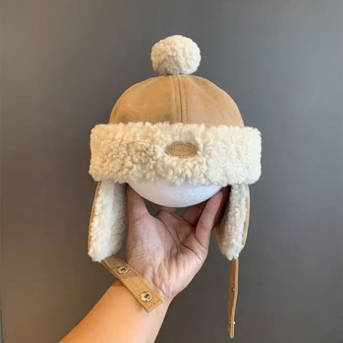 宝宝帽子雷锋帽秋冬款可爱超萌男女童保暖加绒护耳1岁婴儿冬天