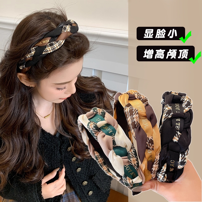 发箍女2025新款高级感洋气时尚头箍高颅顶压发卡洗脸头饰宽边麻花