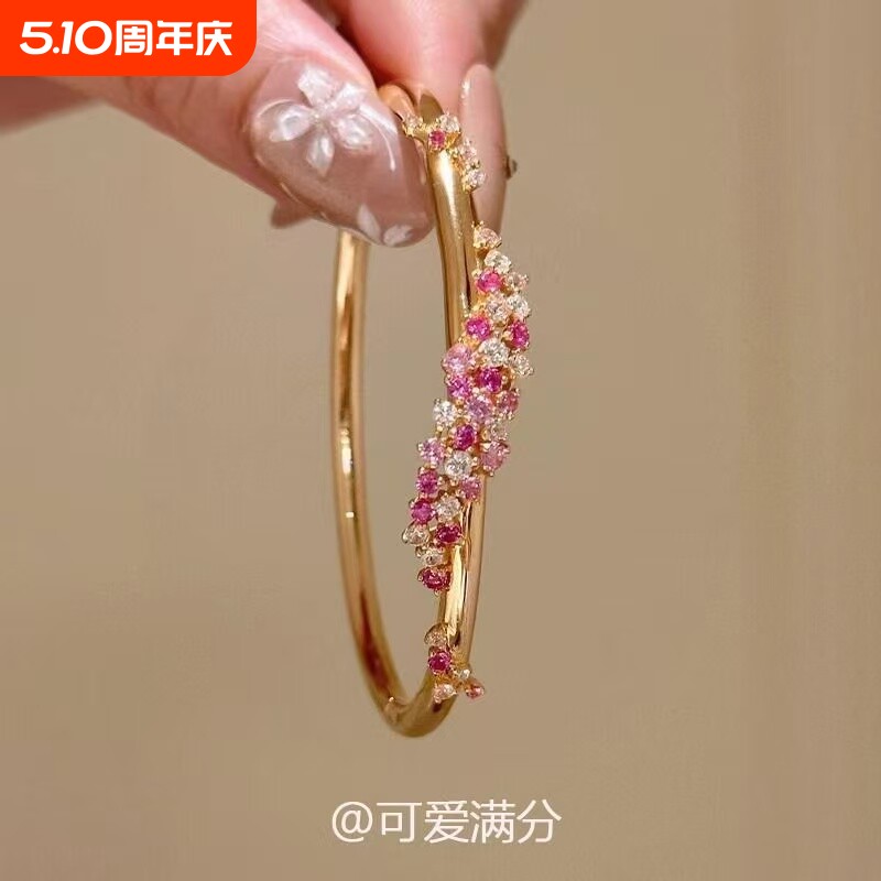「蜜珠春语」波西米亚风彩色珠串缠绕手镯小众设计轻奢高级感手饰