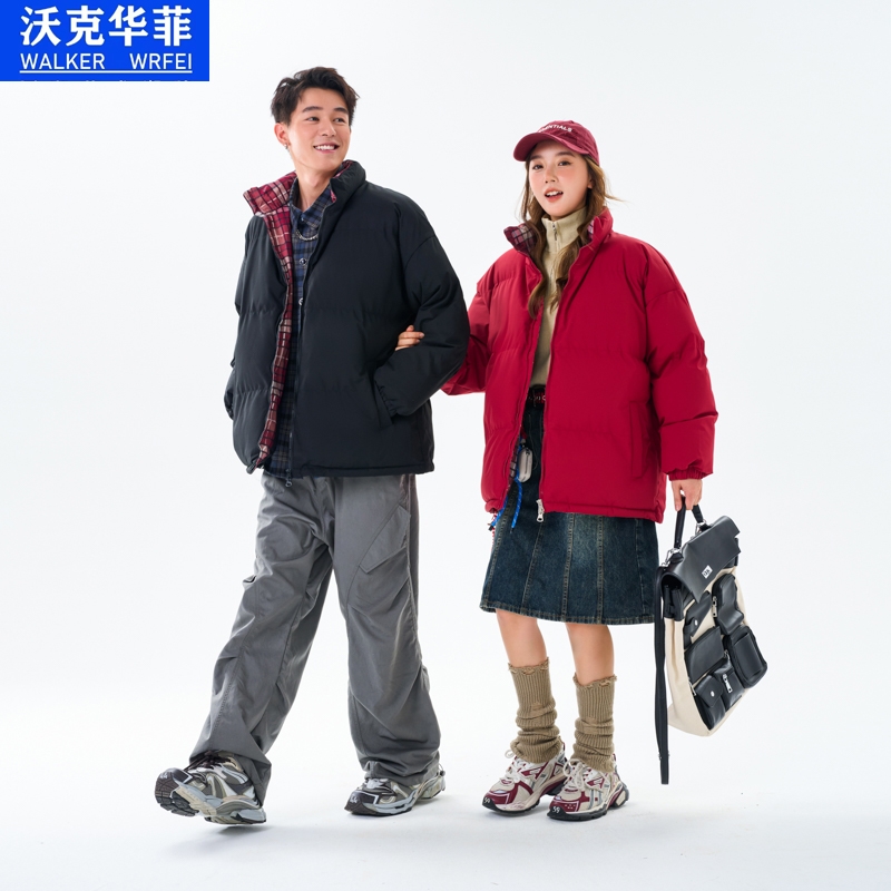 沃克华菲短款运动羽绒棉服