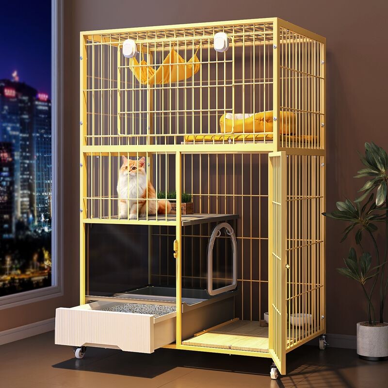 猫笼子带厕所一体超大自由空间猫别墅家用室内一室一厅一卫猫窝舍