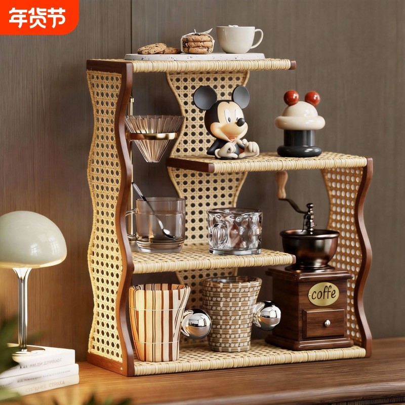 桌面置物架餐边柜水杯收纳架餐桌多层杯子整理架陶瓷杯储物展示架,淘宝优惠券,粉丝福利购,淘宝优惠卷