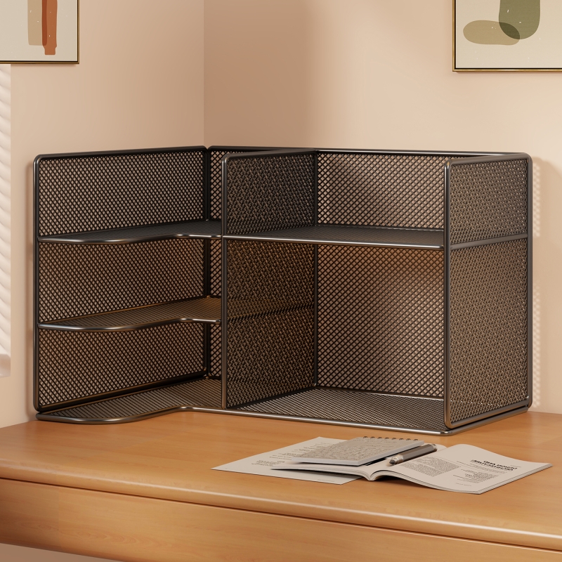 工位转角置物架桌面书架