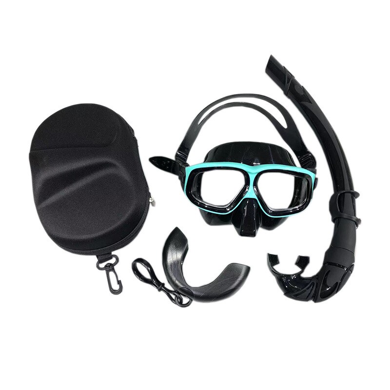 自由潜浮潜套装潜水镜蛙镜盒装户外潜水镜游泳镜训练潜水镜套装成
