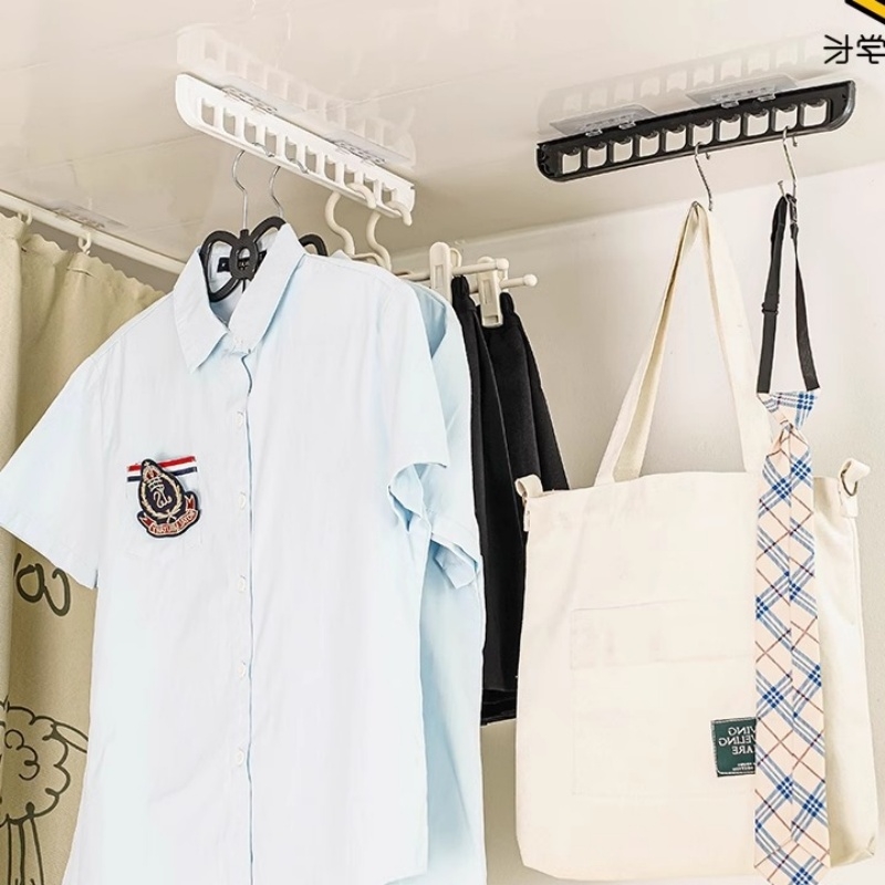 挂衣服神器学生宿舍寝室无痕挂钩上下铺壁挂式收纳架衣架卡扣防水