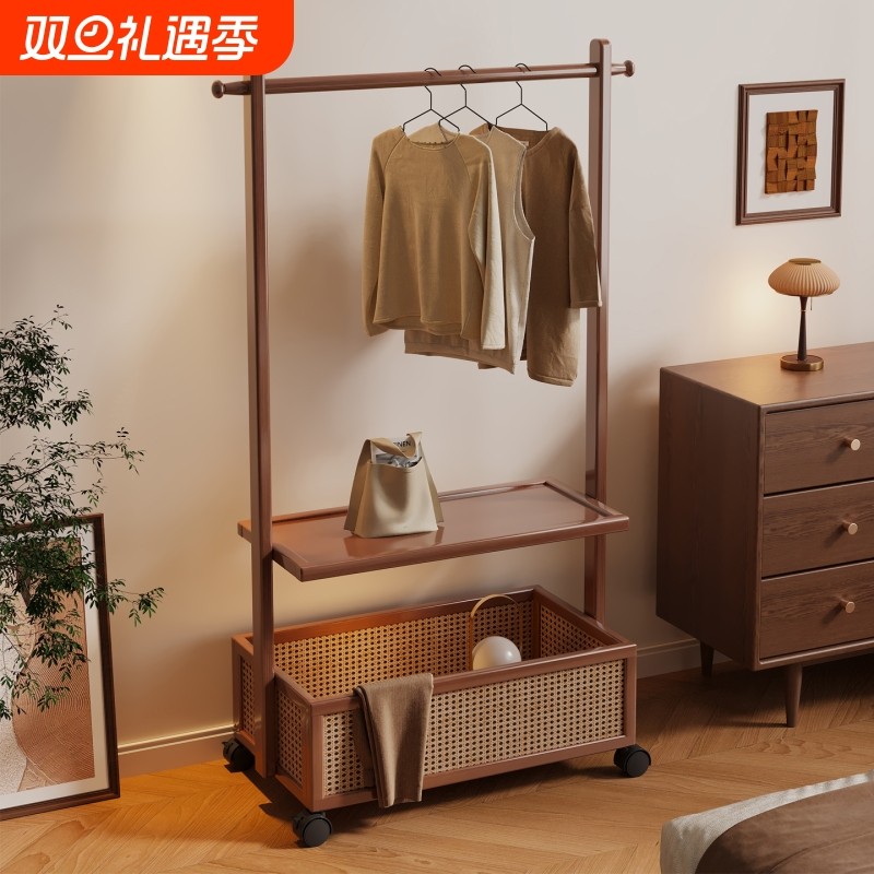 衣帽架落地卧室2025新款挂衣服架子衣架置物架收纳客厅移动床头