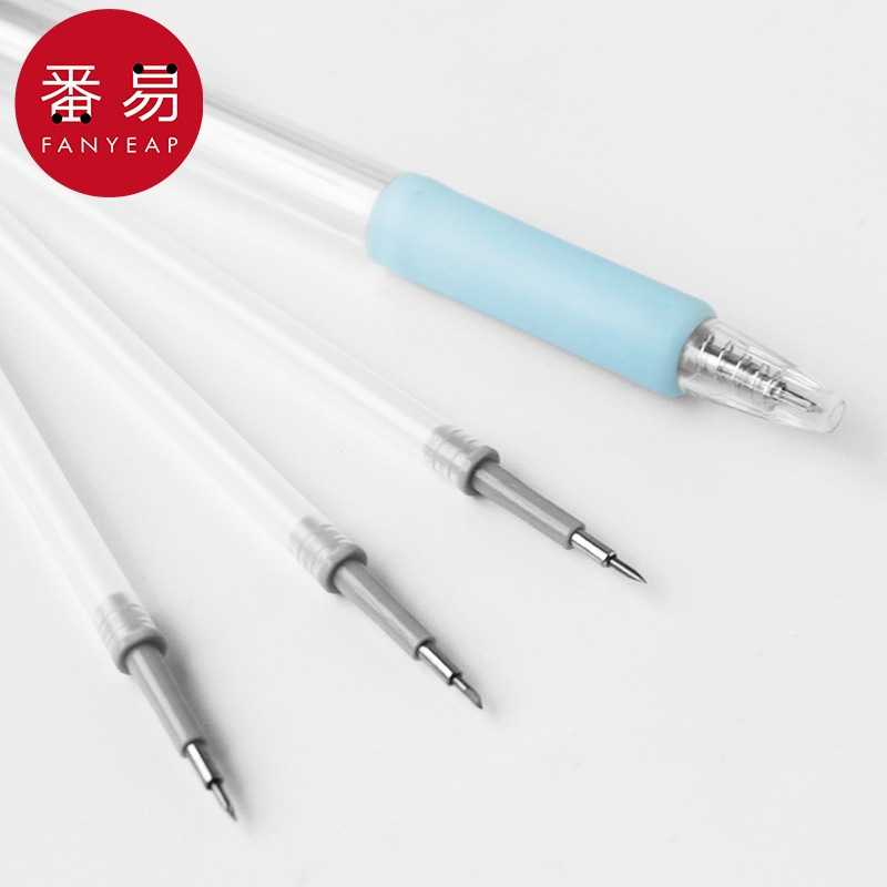 笔刀AC1sn0-手帐刻刀手账贴纸手作高颜值少女心裁纸按动美工刀