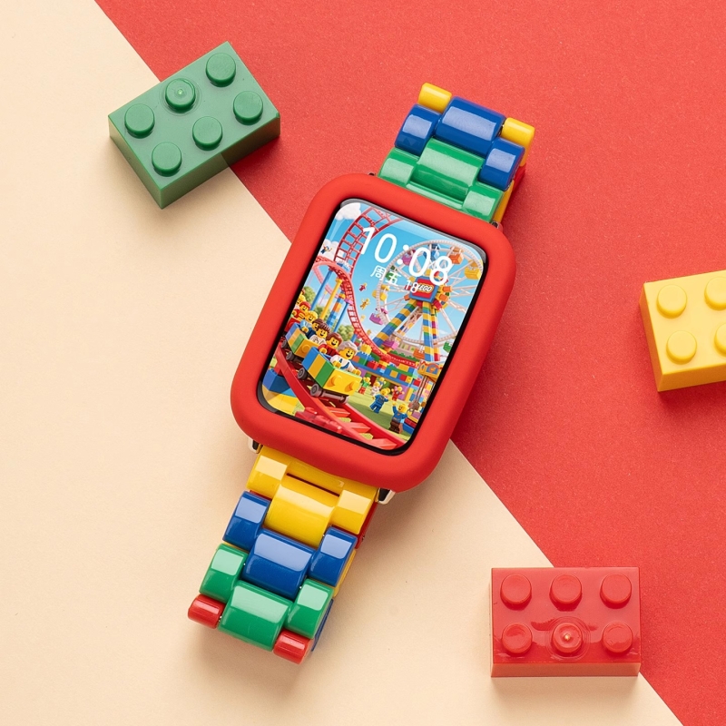 适用小米手环9pro表带新款xiaomi8pro乐高积木秋季男女生款表带红米watch5运动手表带watch4智能高级配件腕带