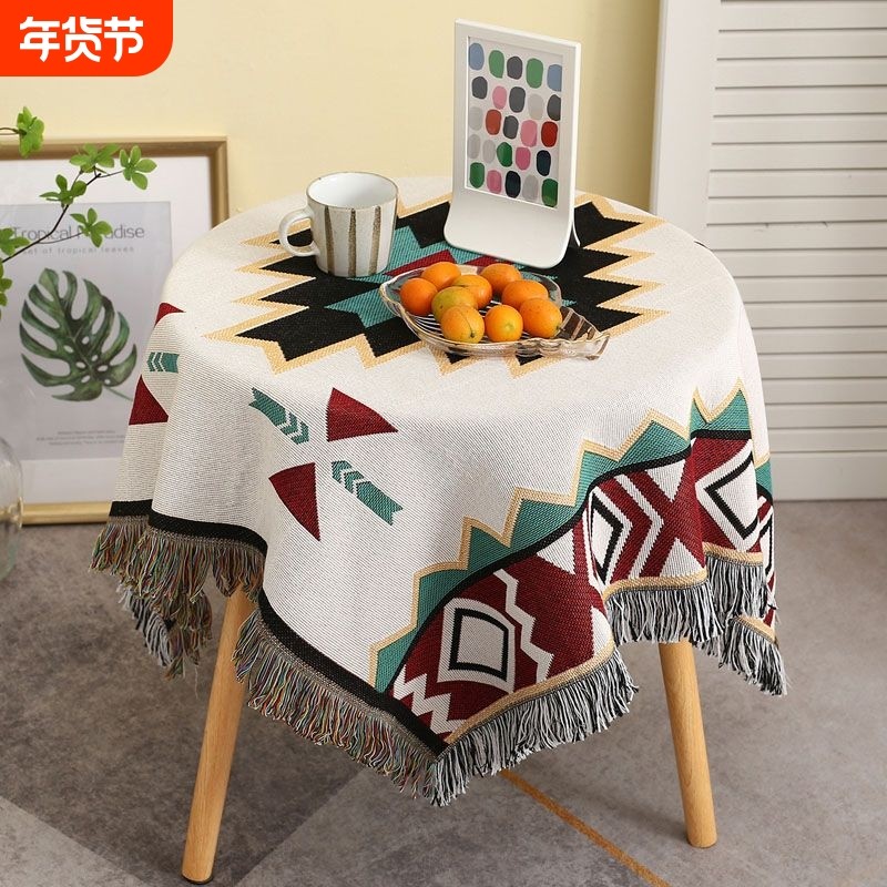 复古苏克雷双面桌布波西米亚茶几布户外毯子长方形餐桌布露营盖布,居家布艺,桌布,淘宝优惠券,粉丝福利购,淘宝优惠卷