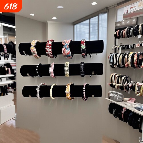 发箍架发饰发圈展示架结实绒布