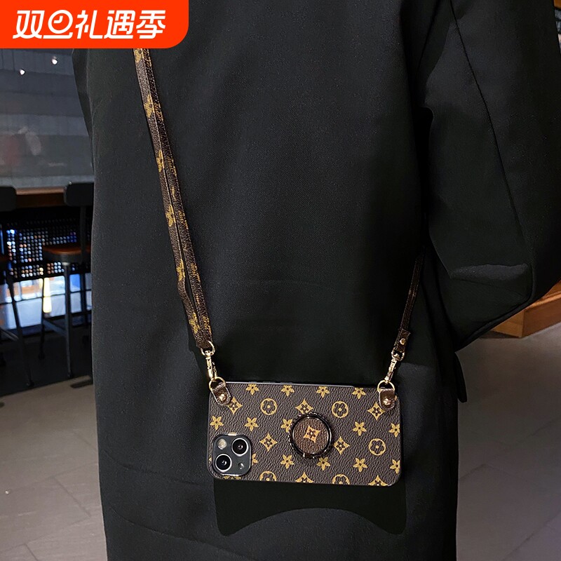 适用苹果16e手机壳iphone15promax斜挎13mini挂绳12指环扣xr支架14plus防摔11精孔xsmax潮xr背带绳7plus简约