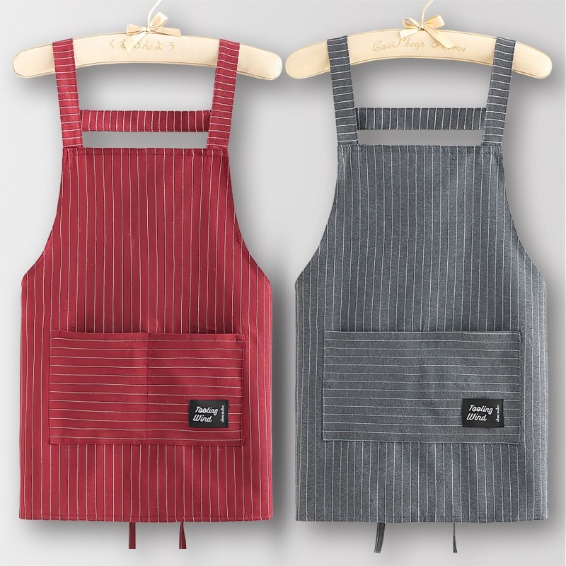 炒菜围裙厨房家用棉布做饭男工作服女餐饮上班专用高级感2025新款