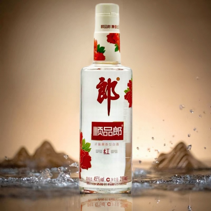 【爆款包邮】四川郎酒顺品郎280ml瓶白盖45度浓酱兼香型纯粮食