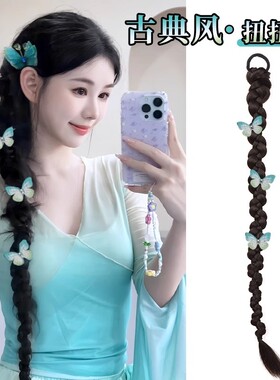 假发辫马尾女扭扭麻花辫