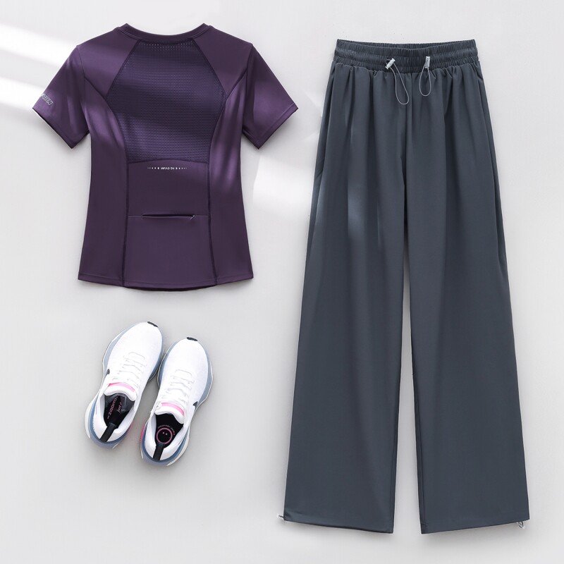运动套装女2026新款宽松跑步瑜伽服夏季速干健身衣透气休闲训练服图片