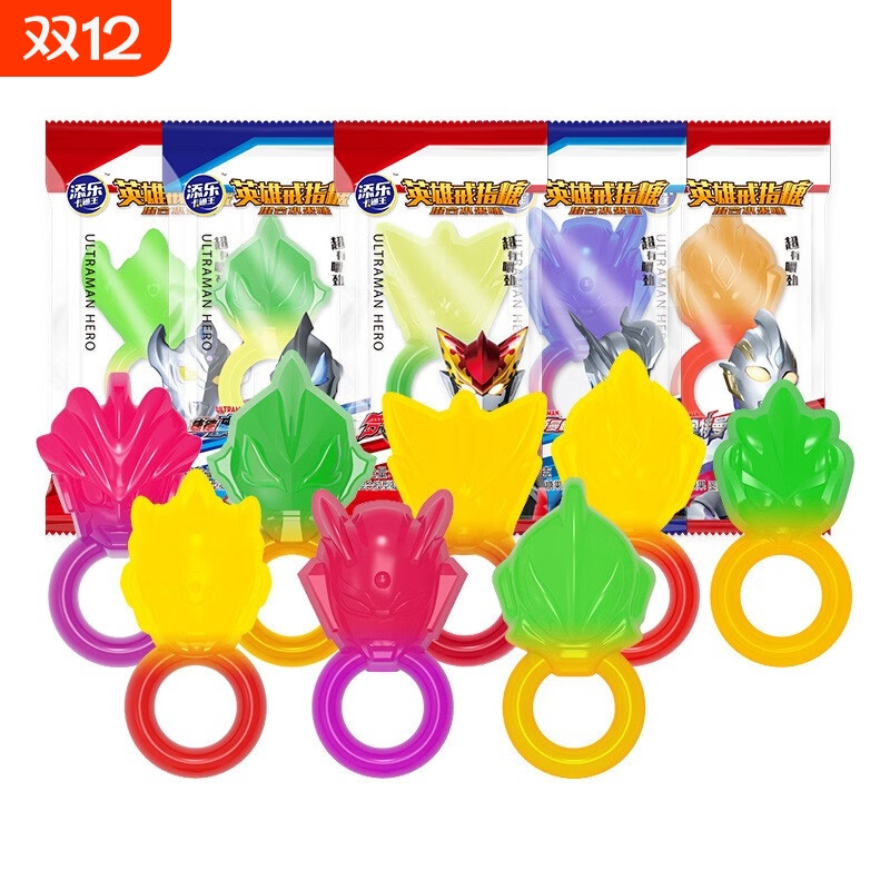 添乐卡通王戒指糖软糖混合水果味