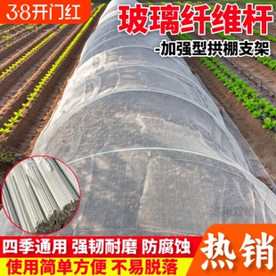 拱棚支架纤维杆骨架农用蔬菜防虫网架子薄膜保温棚搭棚菜园供杆