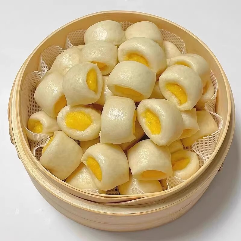 奶黄夹心小馒头宝宝儿童营养早餐半成品手工面食速冻食品
