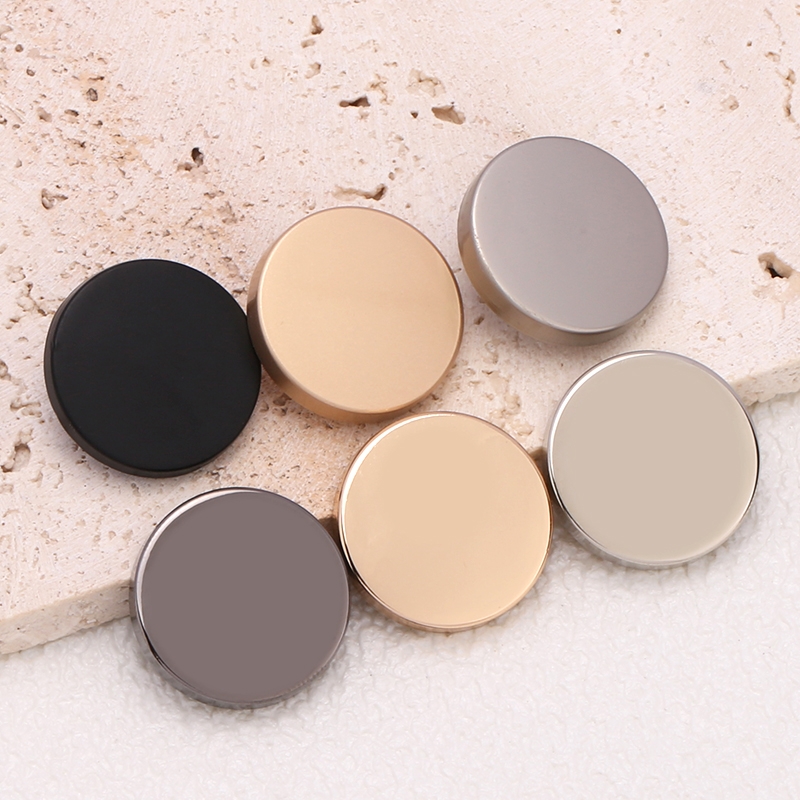 金属纽扣西装大衣扣子衬衫扣平面百搭圆形高脚扣男女西装扣配件