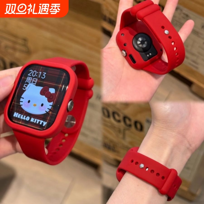 适用红米watch6表带多巴胺硅胶一体式腕带watch5/4硅胶保护壳redmi男女看替换智能运动配件官方同款