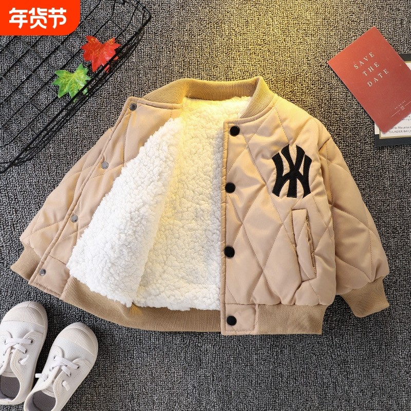 男童冬装加绒外套洋气男宝宝加厚棒球服中小童棉衣夹克棉服,童装/婴儿装/亲子装,普通外套,淘宝优惠券,粉丝福利购,淘宝优惠卷