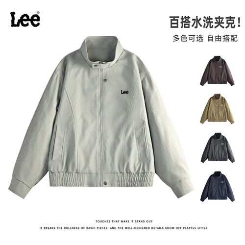 Lee秋季男士工装运动外套新款美式飞行潮牌休闲宽松防风立领夹克