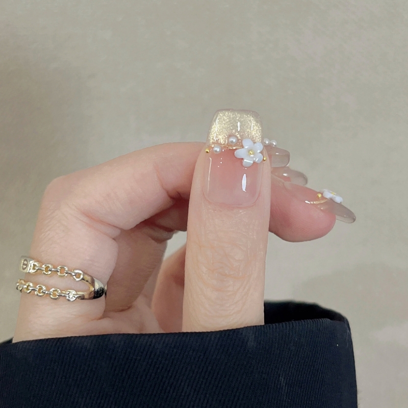 穿戴甲春日小花花纯欲温柔气质