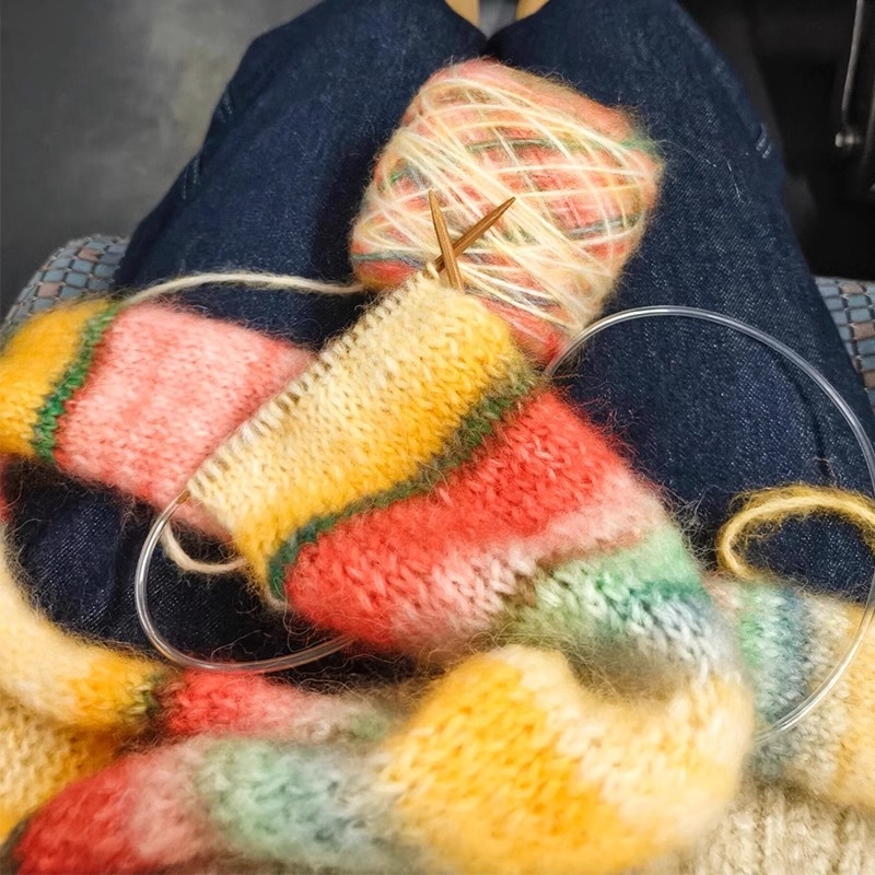 腊肠围巾围巾毛线手工diy编织