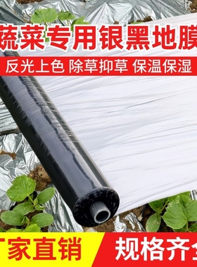 银黑双色地膜加厚覆盖薄膜用黑色种植果树农用草莓保温家用聚乙烯