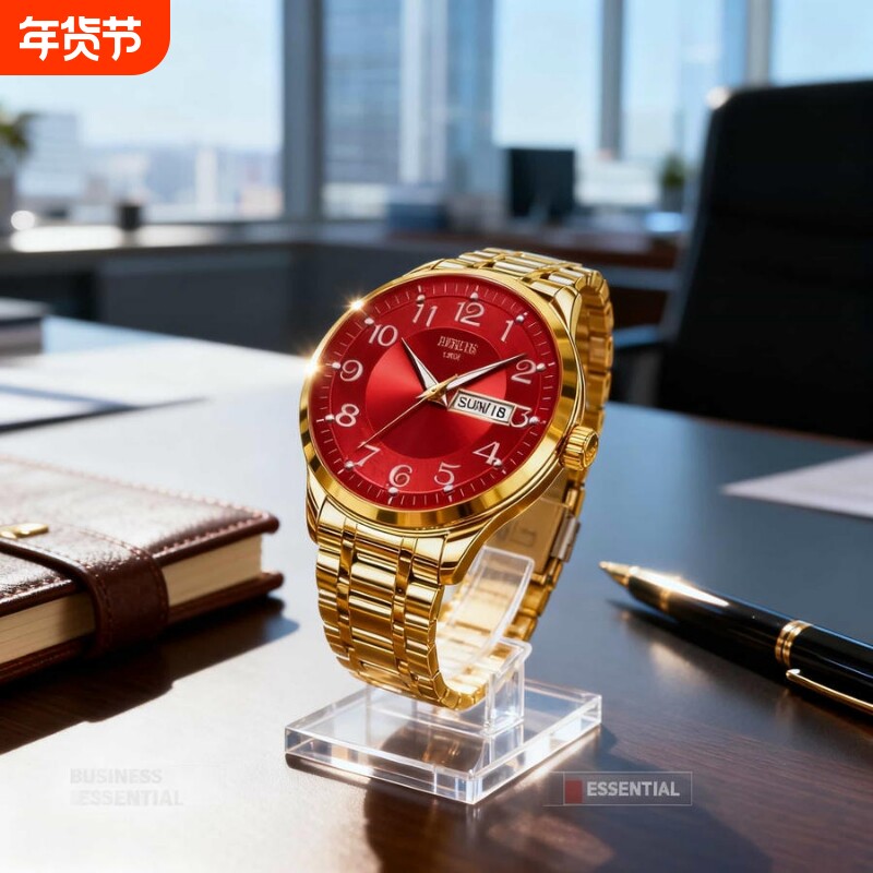 男士手表男正品名牌全自动非机械表男款商务防水石英腕表镂空夜光