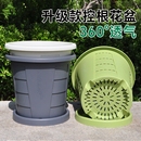 树脂花盆塑料加厚透气控根不闷根高档家用加仑青山盆月季 新款 绣球