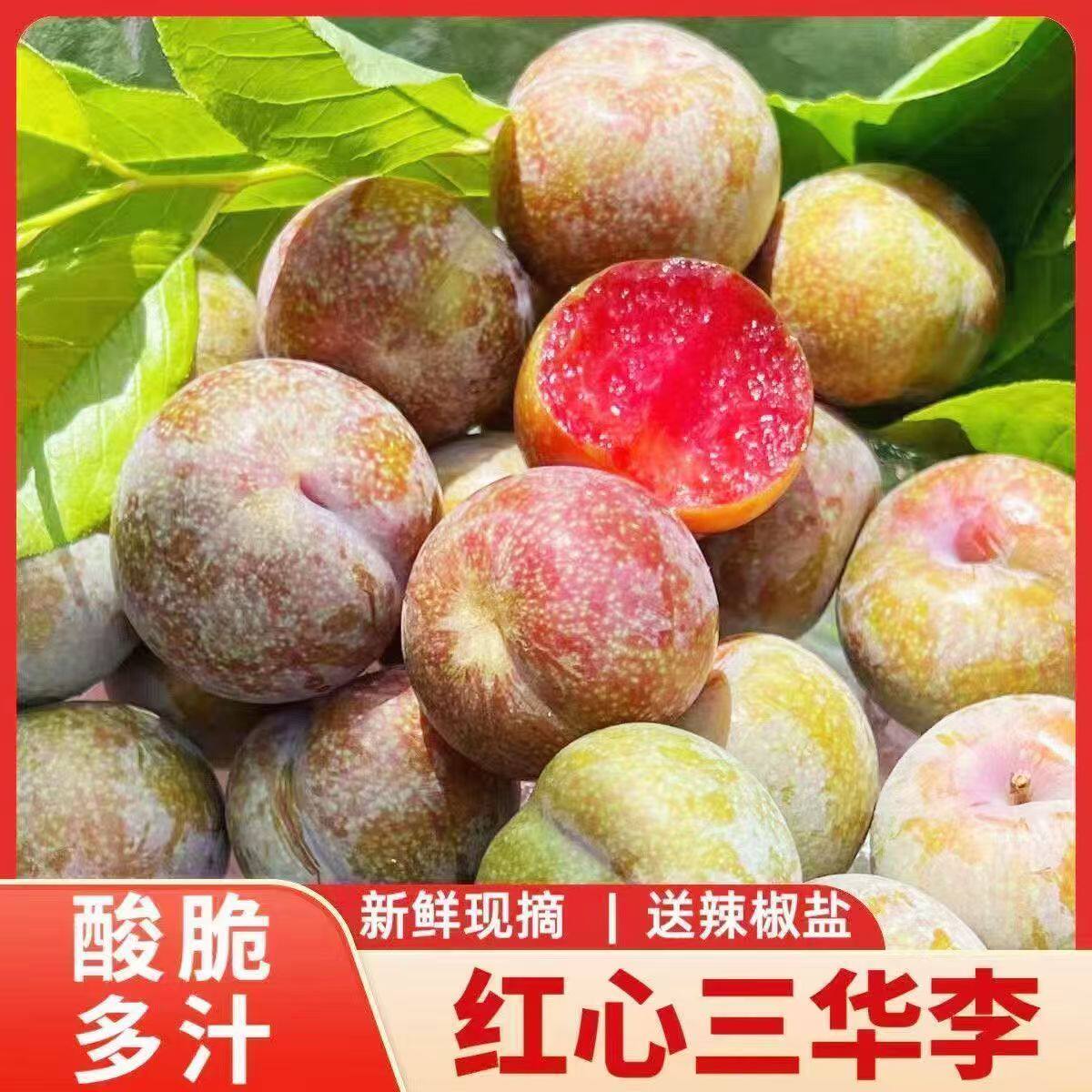新鲜现摘正宗红心三华李5斤新鲜李子酸甜脆爽当季孕妇水果整箱