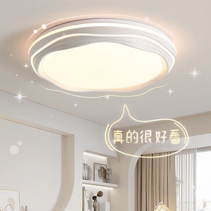 2024新款卧室灯led全光谱护眼吸顶灯奶油风花朵儿童房间中山灯具