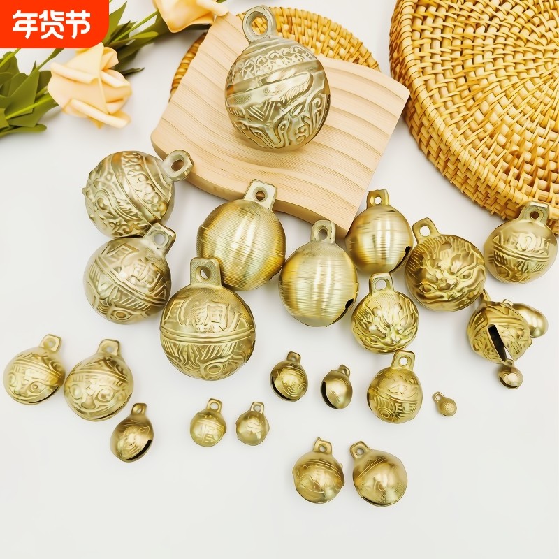 宠物狗狗铃铛虎头铜铃铛泰迪金毛猫咪牛羊吊坠挂件小中大型犬铃铛