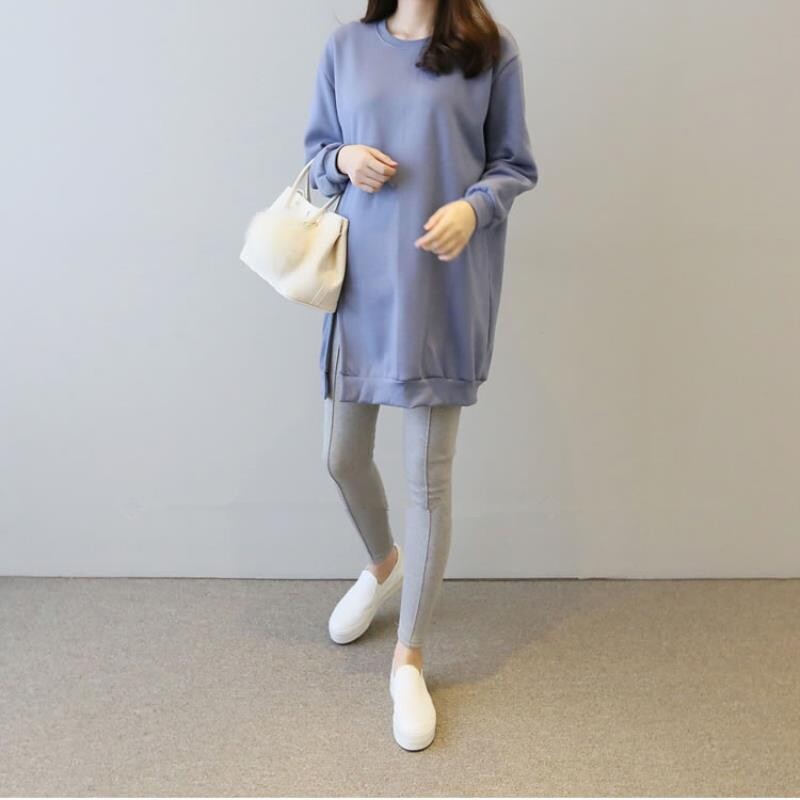 8371哺乳衣外出穿秋冬季加绒加厚打底上衣中长款卫衣时尚喂奶冬装